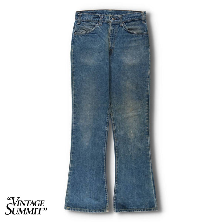 70s-80'S Levi's 646-0217 Orange Tab Bell-Bottom Denim Pants, Men's W30 (approx.), Vintage Orange Tab unclear blue type Vintage Second Hand