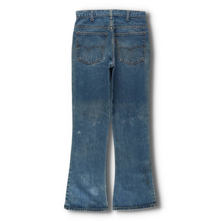 70s-80'S Levi's 646-0217 Orange Tab Bell-Bottom Denim Pants, Men's W30 (approx.), Vintage Orange Tab unclear blue type Vintage Second Hand
