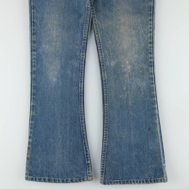 70s-80'S Levi's 646-0217 Orange Tab Bell-Bottom Denim Pants, Men's W30 (approx.), Vintage Orange Tab unclear blue type Vintage Second Hand