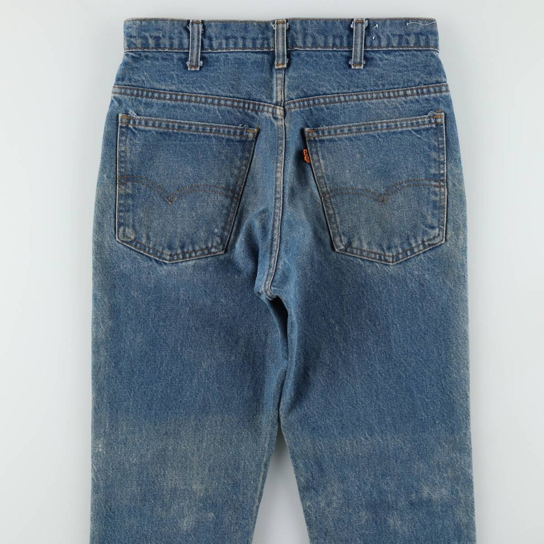 70s-80'S Levi's 646-0217 Orange Tab Bell-Bottom Denim Pants, Men's W30 (approx.), Vintage Orange Tab unclear blue type Vintage Second Hand