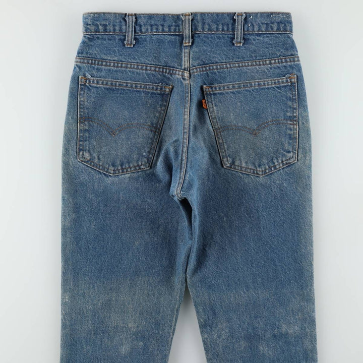 70s-80'S Levi's 646-0217 Orange Tab Bell-Bottom Denim Pants, Men's W30 (approx.), Vintage Orange Tab unclear blue type Vintage Second Hand