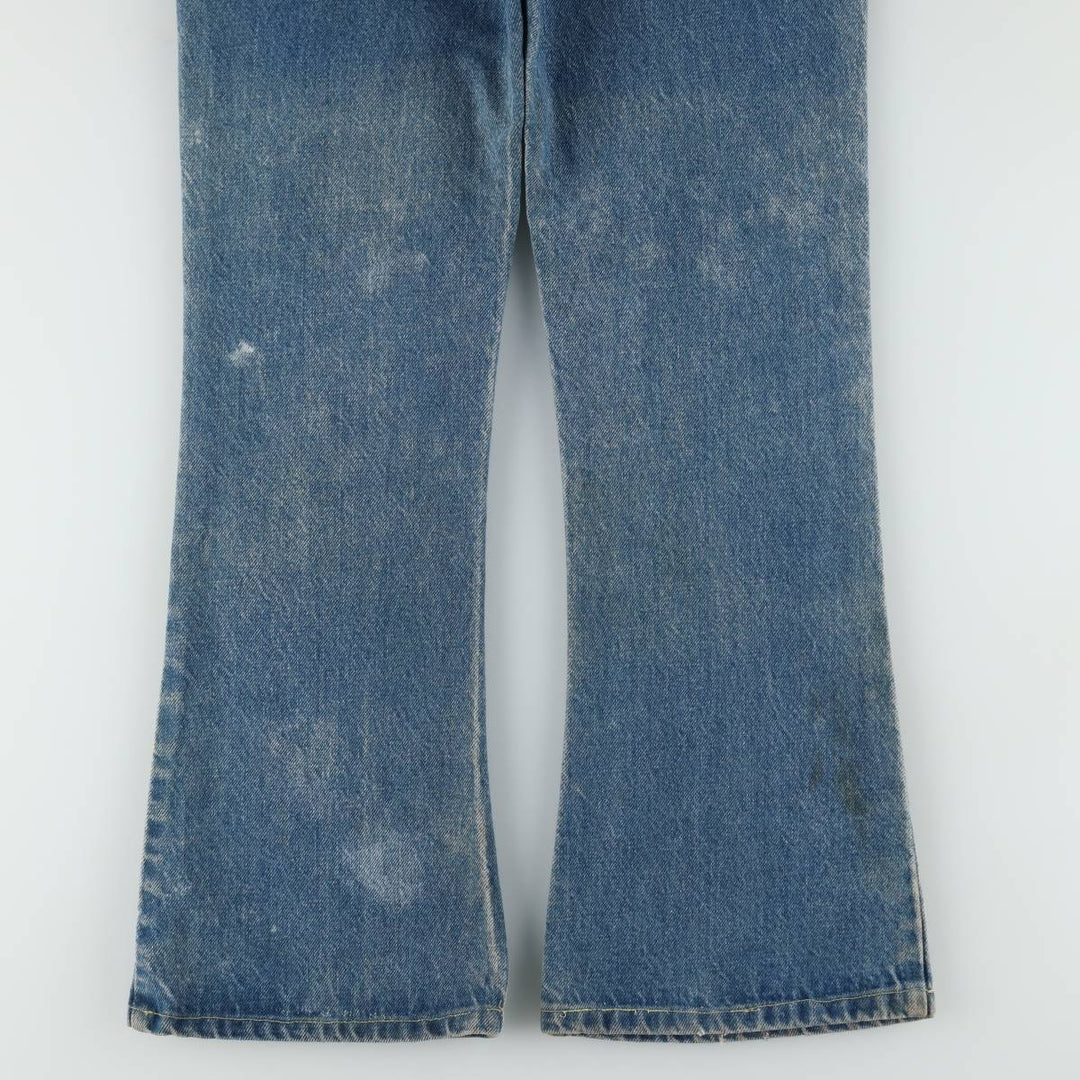 70s-80'S Levi's 646-0217 Orange Tab Bell-Bottom Denim Pants, Men's W30 (approx.), Vintage Orange Tab unclear blue type Vintage Second Hand