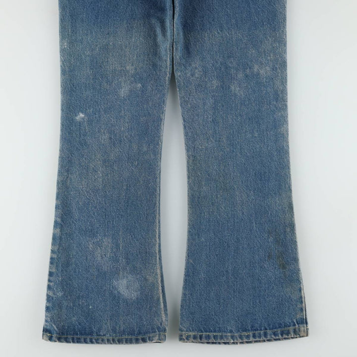 70s-80'S Levi's 646-0217 Orange Tab Bell-Bottom Denim Pants, Men's W30 (approx.), Vintage Orange Tab unclear blue type Vintage Second Hand