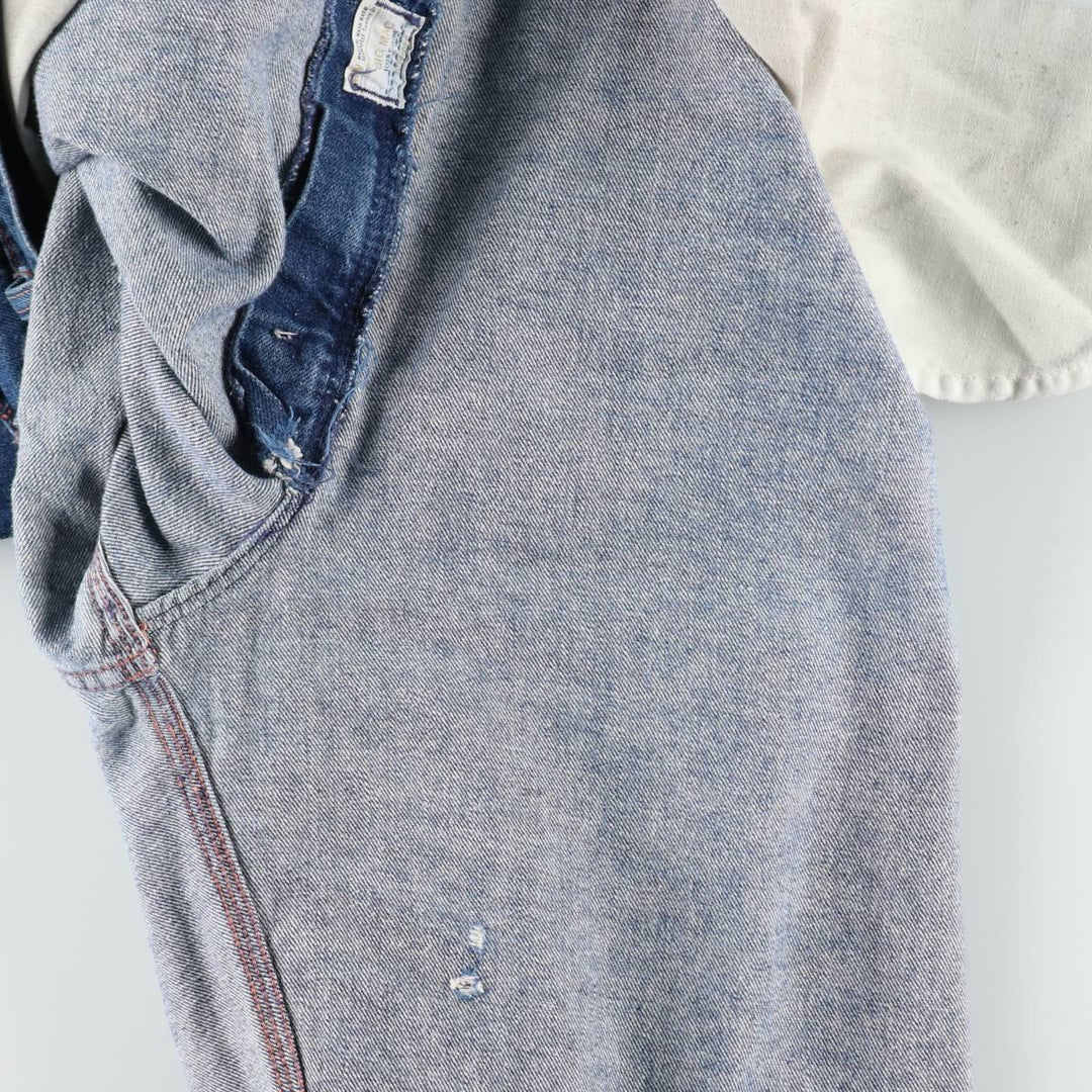 60s-70'S JCPenney BIG MAC denim painter pants, men's size W34 (approx.), vintage. cotton blue type Vintage Second Hand