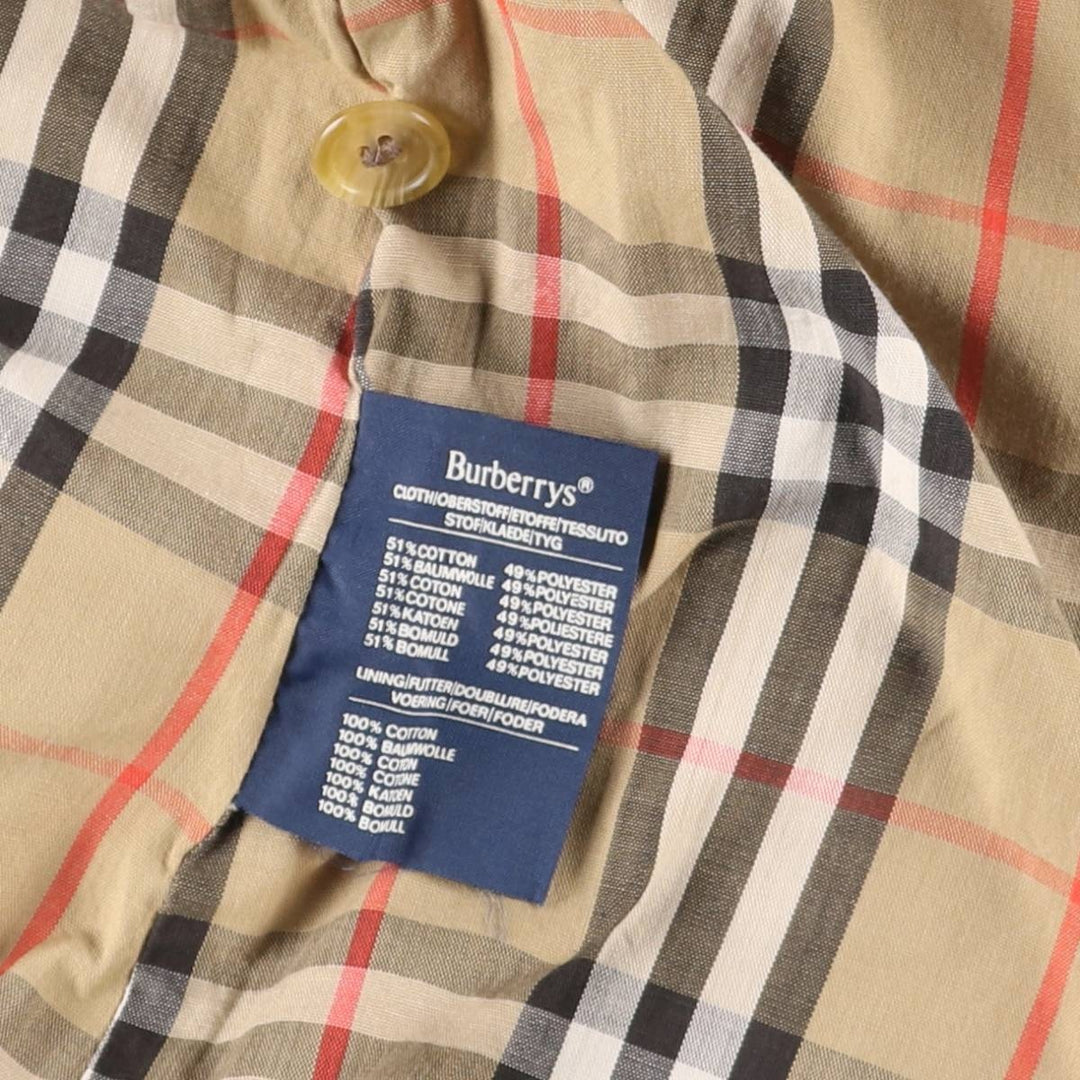 Burberry's trench coat, single-piece sleeve, made in England, men's size M equivalent. cotton Beige type Vintage Second Hand