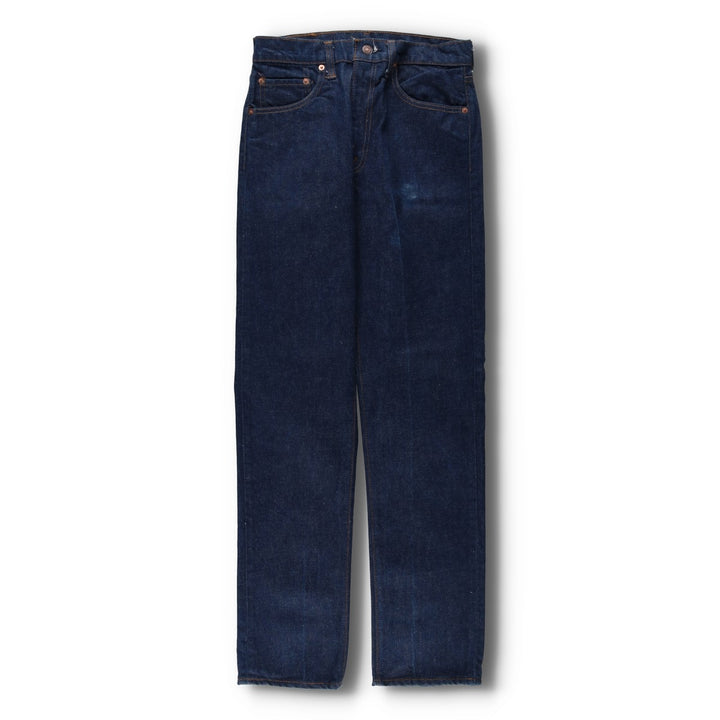 Dark navy 1970'S Levi's 505-0217 late 66 tapered denim pants, made in USA, men's size W29 equivalent, vintage. cotton navy blue type Vintage Second Hand