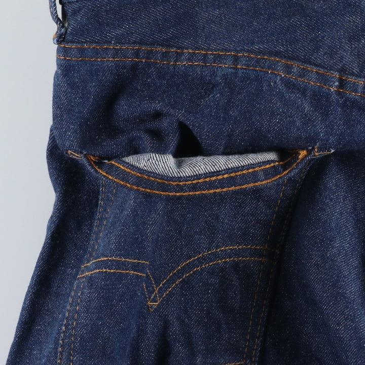 Dark navy 1970'S Levi's 505-0217 late 66 tapered denim pants, made in USA, men's size W29 equivalent, vintage. cotton navy blue type Vintage Second Hand