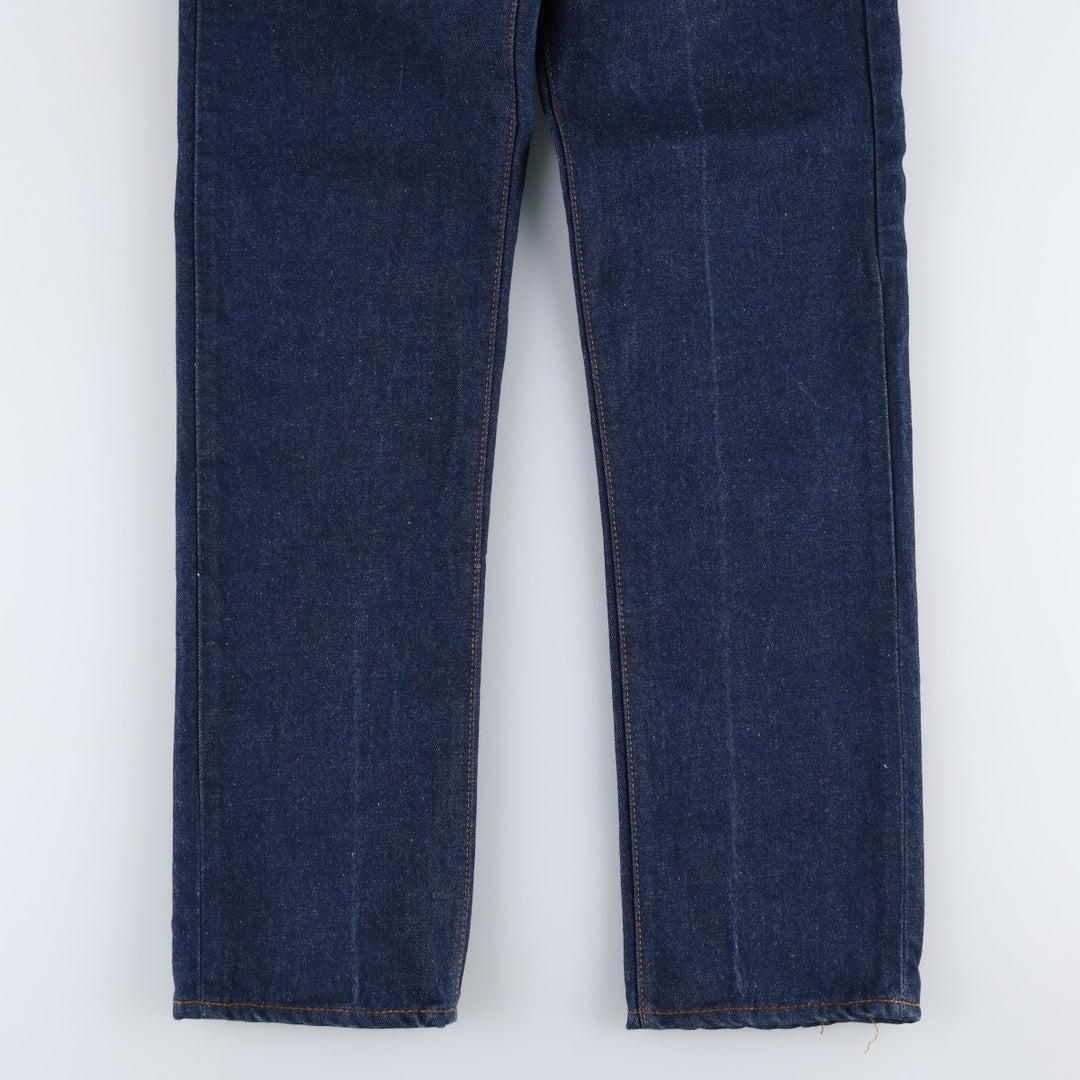 Dark navy 1970'S Levi's 505-0217 late 66 tapered denim pants, made in USA, men's size W29 equivalent, vintage. cotton navy blue type Vintage Second Hand