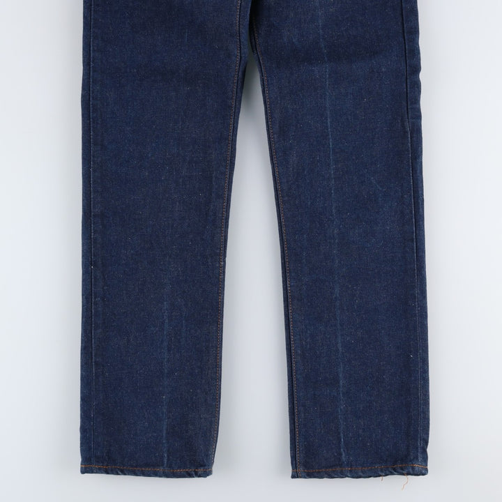 Dark navy 1970'S Levi's 505-0217 late 66 tapered denim pants, made in USA, men's size W29 equivalent, vintage. cotton navy blue type Vintage Second Hand