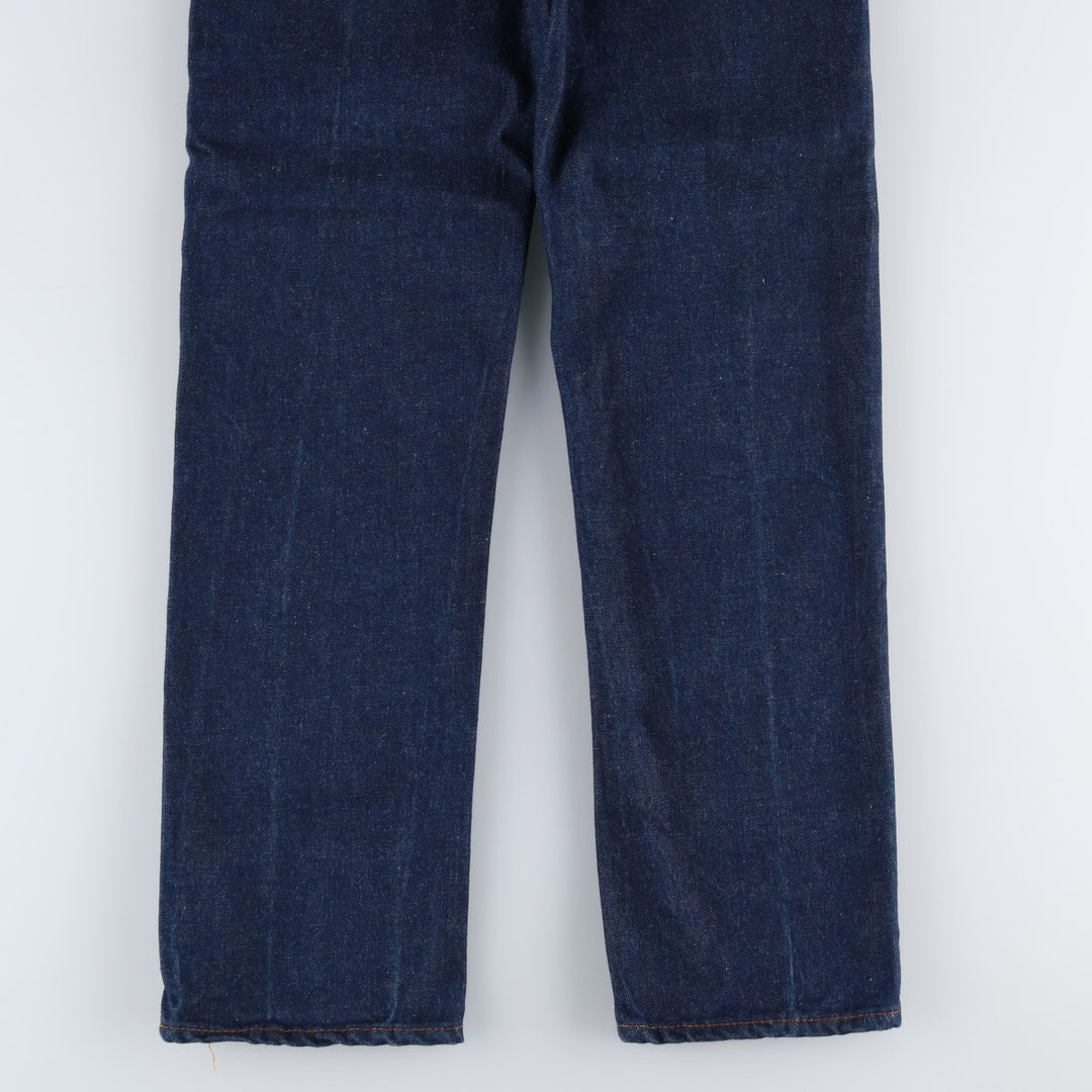 Dark navy 1970'S Levi's 505-0217 late 66 tapered denim pants, made in USA, men's size W29 equivalent, vintage. cotton navy blue type Vintage Second Hand