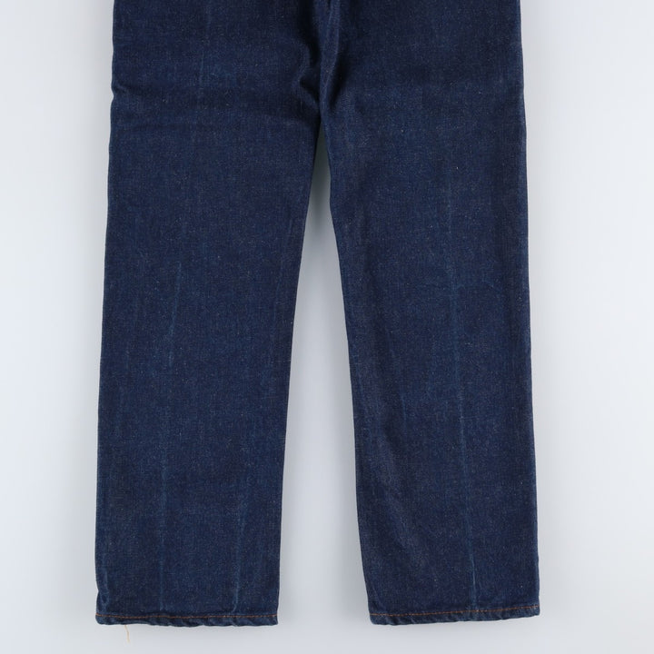 Dark navy 1970'S Levi's 505-0217 late 66 tapered denim pants, made in USA, men's size W29 equivalent, vintage. cotton navy blue type Vintage Second Hand