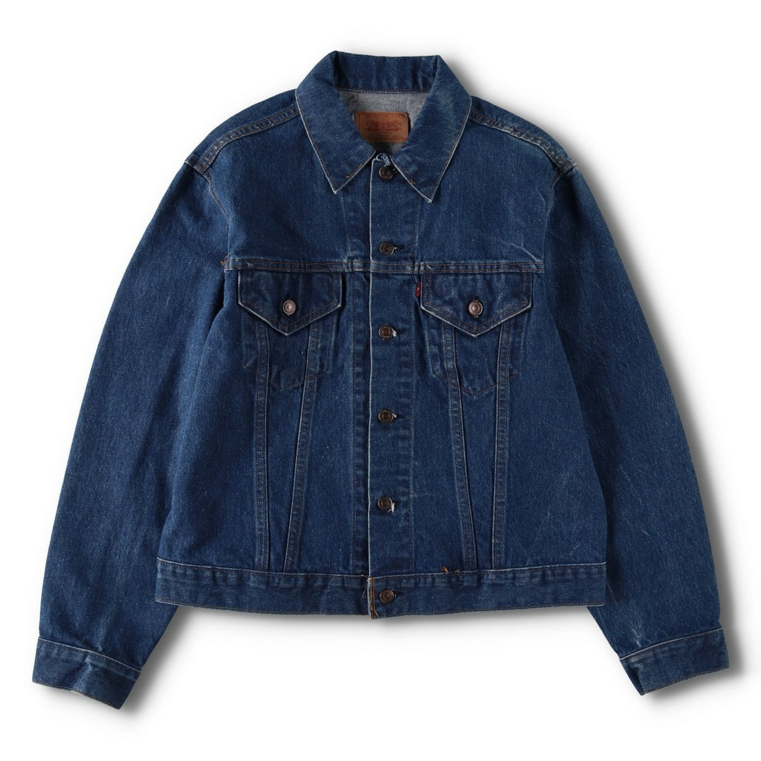 70s-80'S Levi's 70505-0217 Denim Jacket, Made in USA, Men's Size L (Equivalent), Vintage cotton blue type Vintage Second Hand