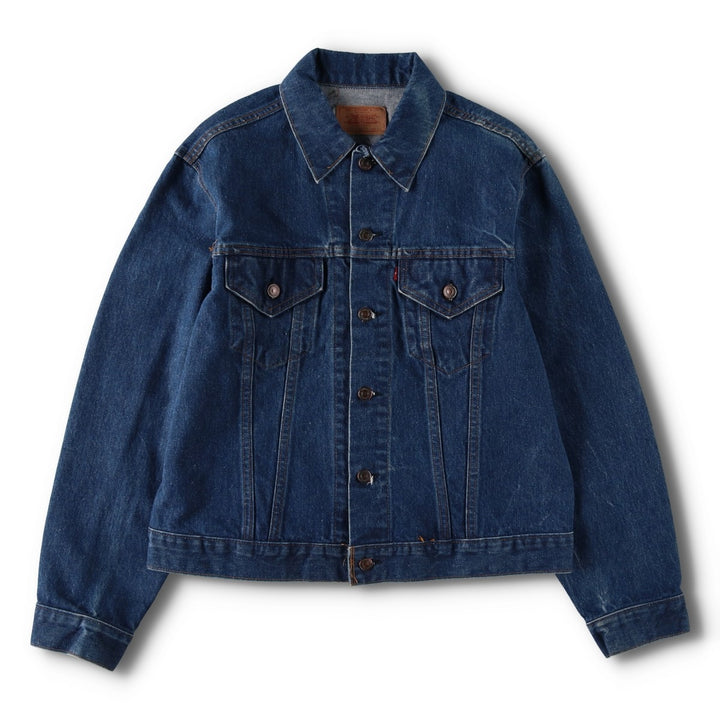 70s-80'S Levi's 70505-0217 Denim Jacket, Made in USA, Men's Size L (Equivalent), Vintage cotton blue type Vintage Second Hand