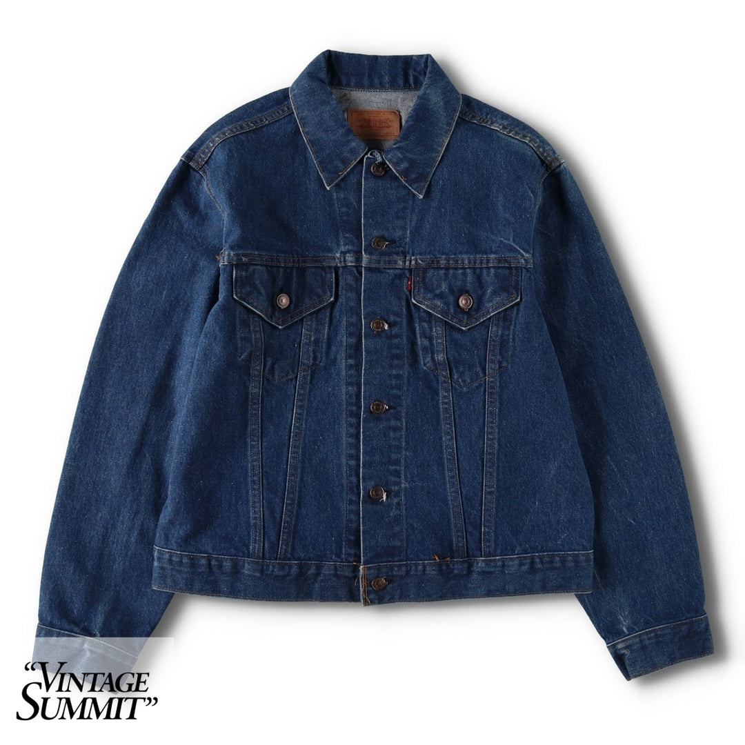 70s-80'S Levi's 70505-0217 Denim Jacket, Made in USA, Men's Size L (Equivalent), Vintage cotton blue type Vintage Second Hand