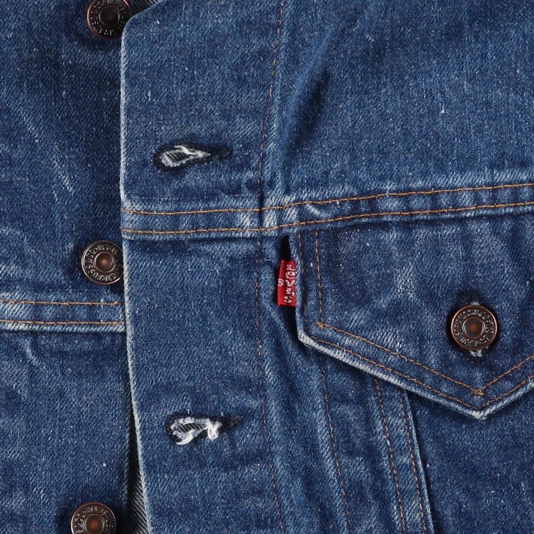 70s-80'S Levi's 70505-0217 Denim Jacket, Made in USA, Men's Size L (Equivalent), Vintage cotton blue type Vintage Second Hand