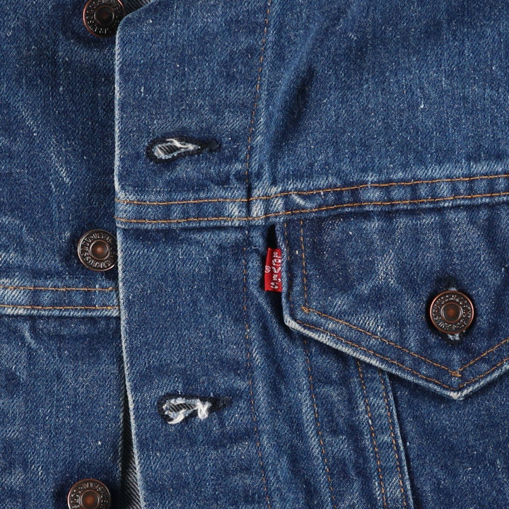 70s-80'S Levi's 70505-0217 Denim Jacket, Made in USA, Men's Size L (Equivalent), Vintage cotton blue type Vintage Second Hand