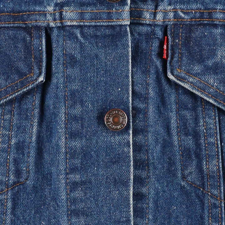 70s-80'S Levi's 70505-0217 Denim Jacket, Made in USA, Men's Size L (Equivalent), Vintage cotton blue type Vintage Second Hand