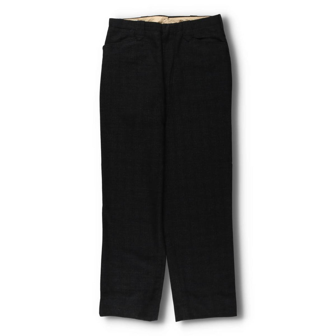 1950'S H BAR C RANCHWEAR Check Pattern Long Pants, Men's Size W32 (approx.) unclear black type Vintage Second Hand