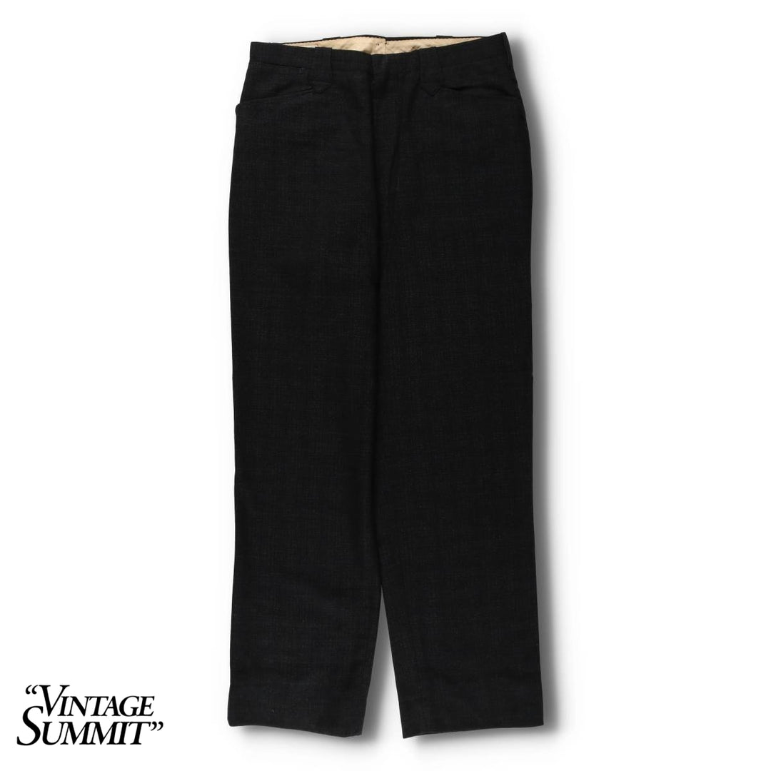 1950'S H BAR C RANCHWEAR Check Pattern Long Pants, Men's Size W32 (approx.) unclear black type Vintage Second Hand
