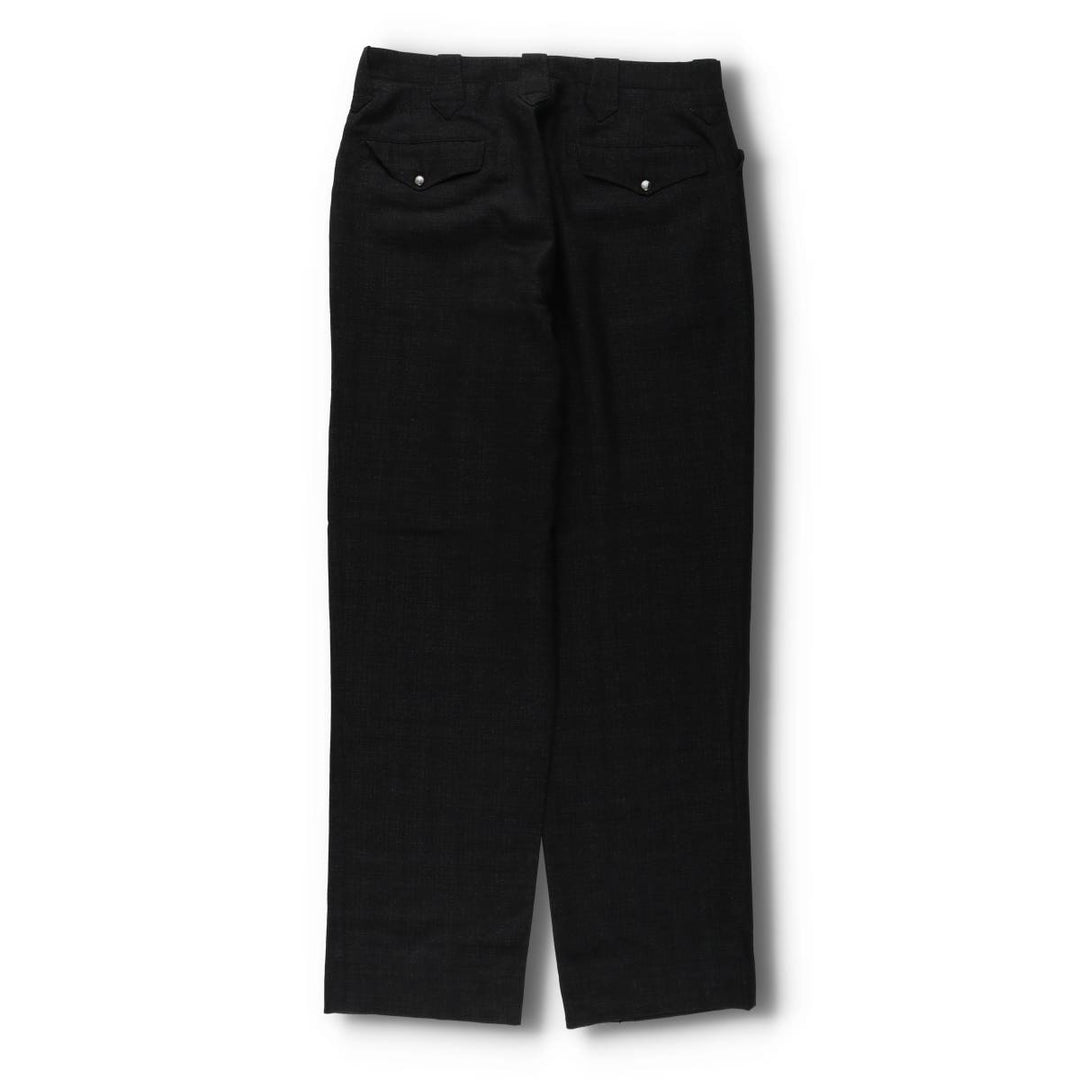 1950'S H BAR C RANCHWEAR Check Pattern Long Pants, Men's Size W32 (approx.) unclear black type Vintage Second Hand