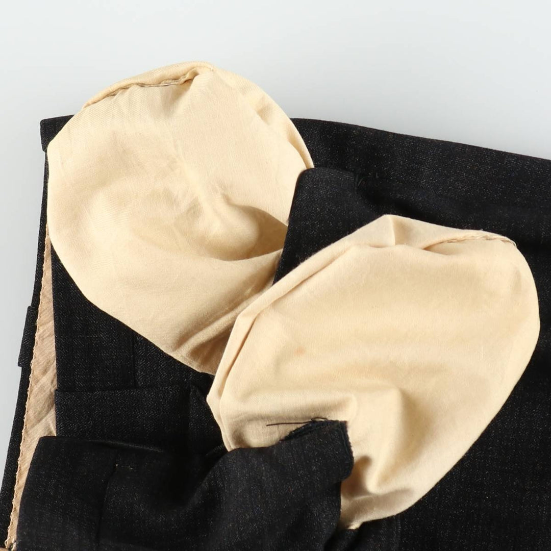 1950'S H BAR C RANCHWEAR Check Pattern Long Pants, Men's Size W32 (approx.) unclear black type Vintage Second Hand
