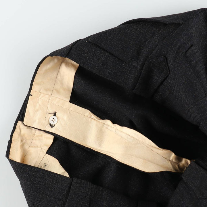 1950'S H BAR C RANCHWEAR Check Pattern Long Pants, Men's Size W32 (approx.) unclear black type Vintage Second Hand
