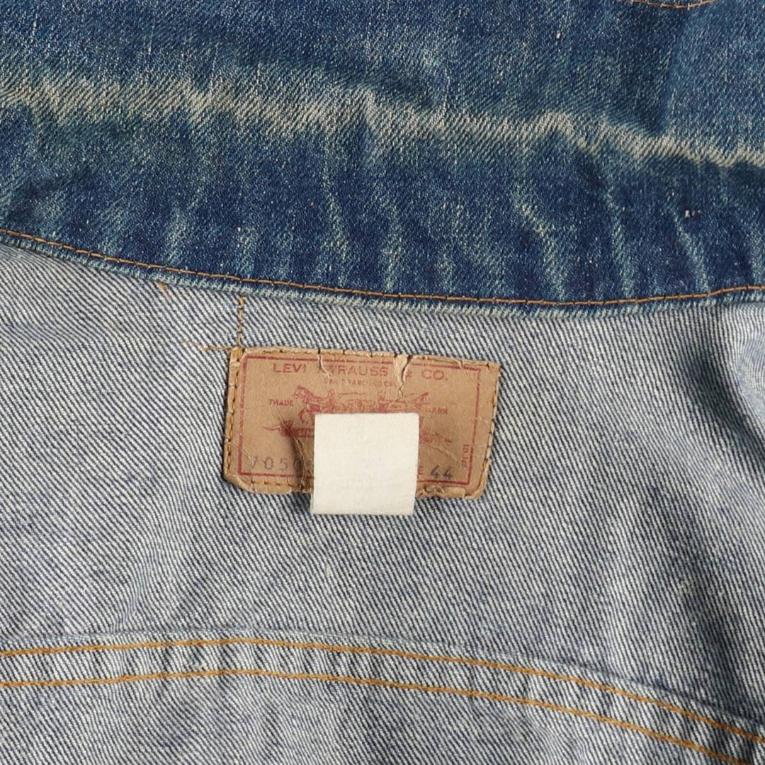 1970'S Levi's 70505-0217 Denim Jacket, Made in USA, Men's Size L (approx.), Vintage cotton blue type Vintage Second Hand