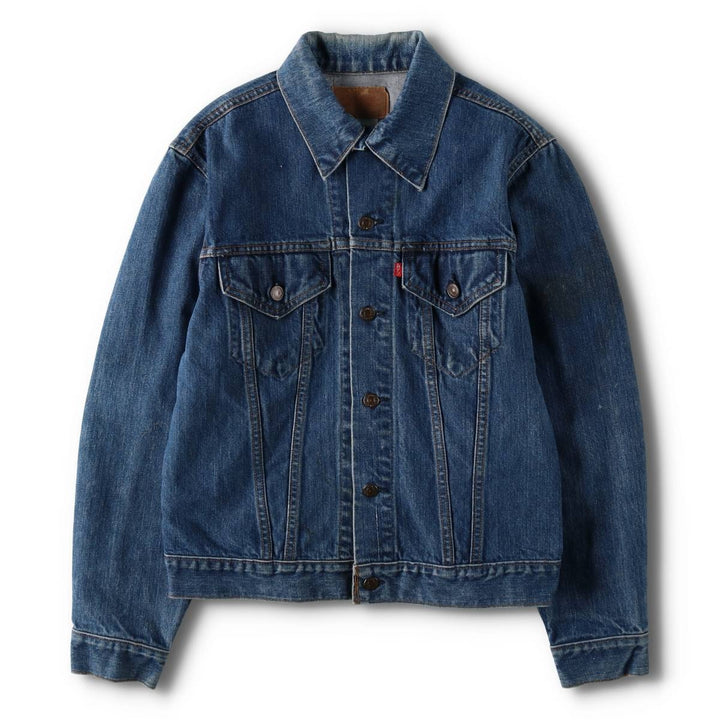 1970'S Levi's denim jacket, made in USA, men's size M equivalent, vintage. cotton blue type Vintage Second Hand