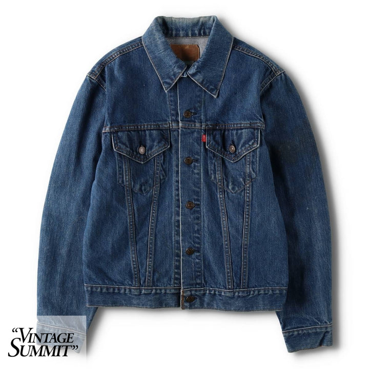 1970'S Levi's denim jacket, made in USA, men's size M equivalent, vintage. cotton blue type Vintage Second Hand
