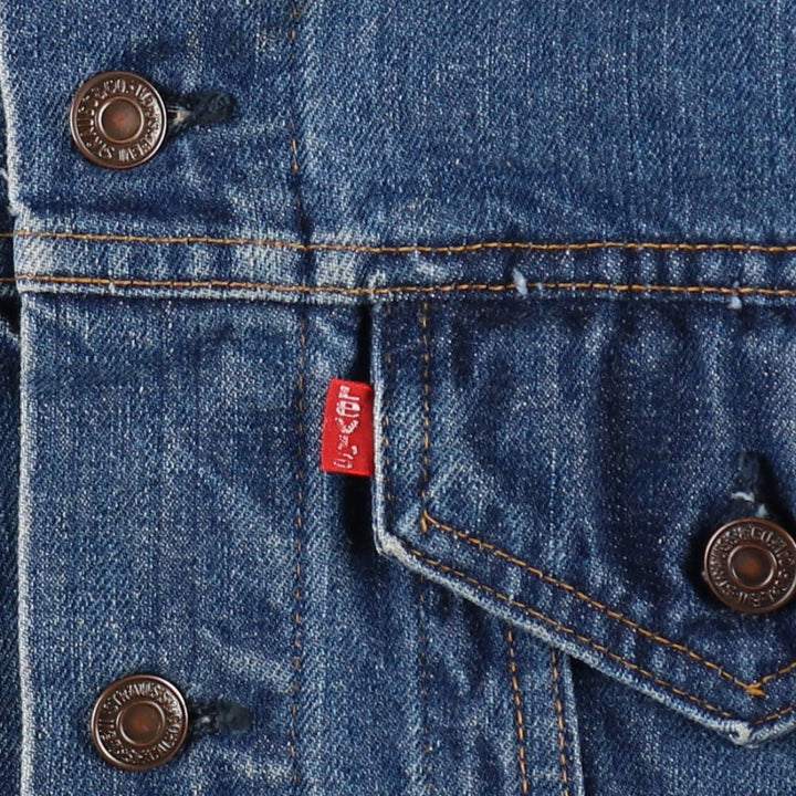 1970'S Levi's denim jacket, made in USA, men's size M equivalent, vintage. cotton blue type Vintage Second Hand
