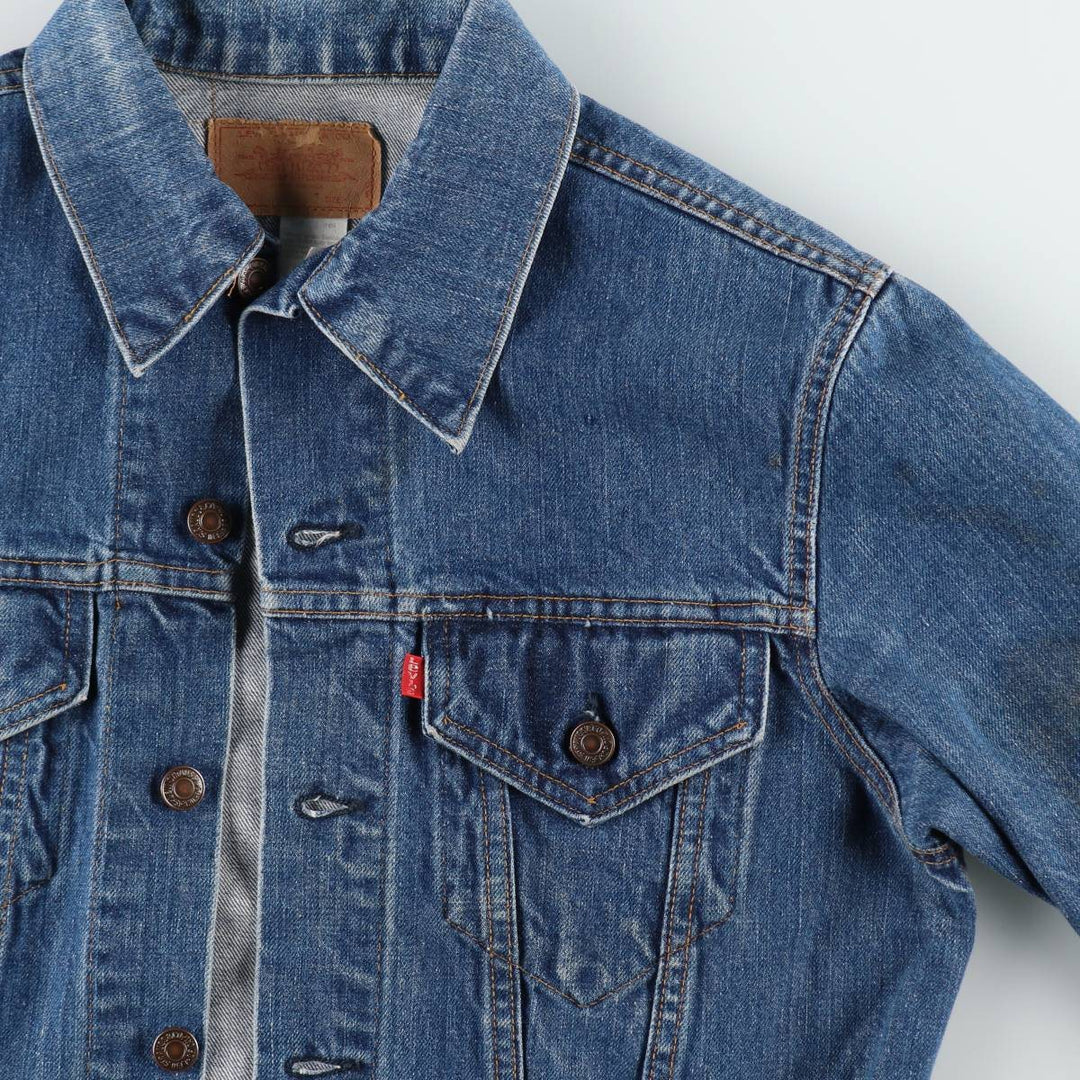 1970'S Levi's denim jacket, made in USA, men's size M equivalent, vintage. cotton blue type Vintage Second Hand