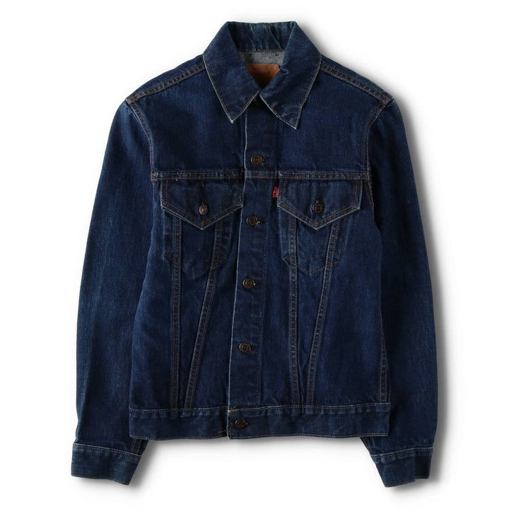 Vintage 1970'S Levi's 70505-0217 denim jacket, made in the USA, size small, men's cotton blue type Vintage Second Hand