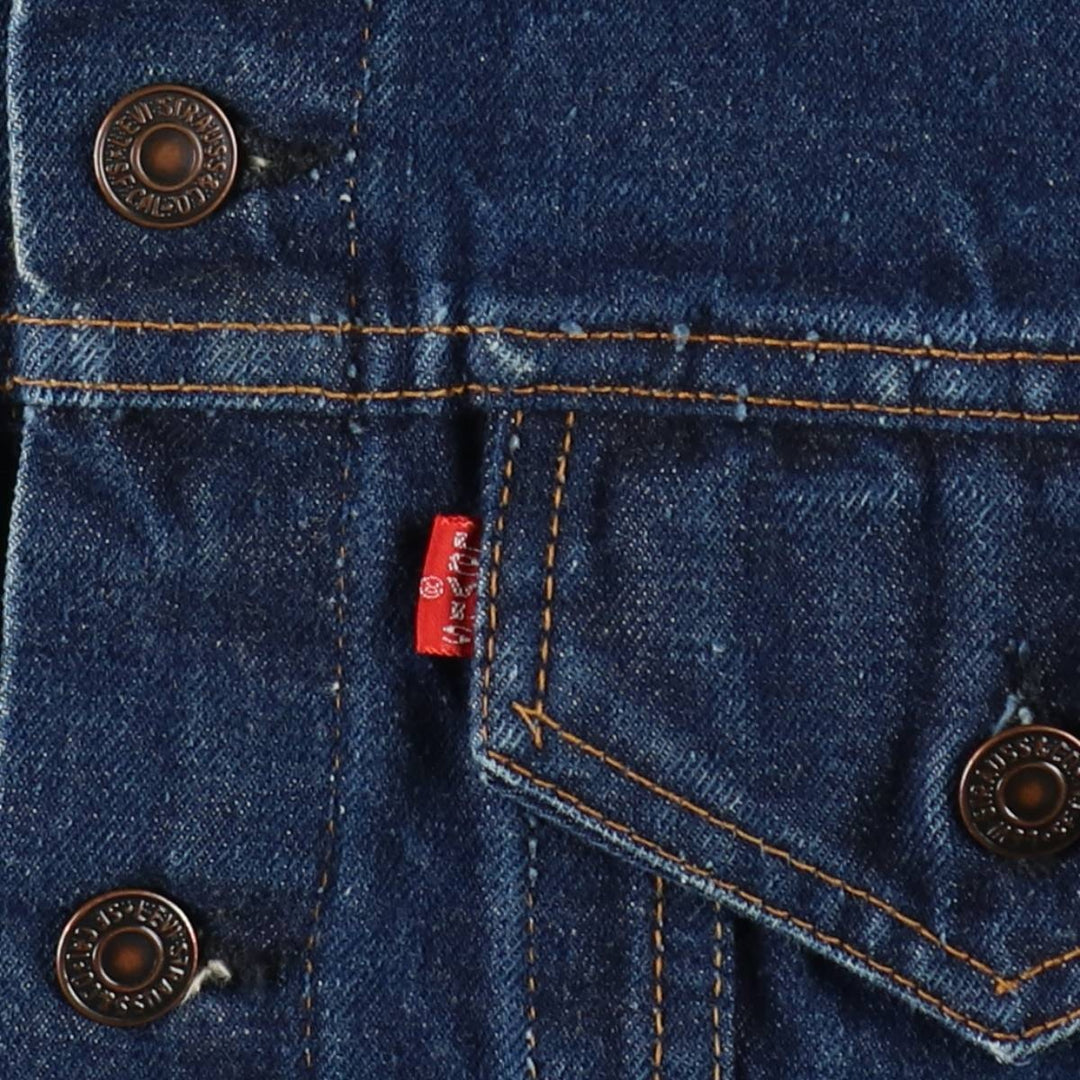 Vintage 1970'S Levi's 70505-0217 denim jacket, made in the USA, size small, men's cotton blue type Vintage Second Hand