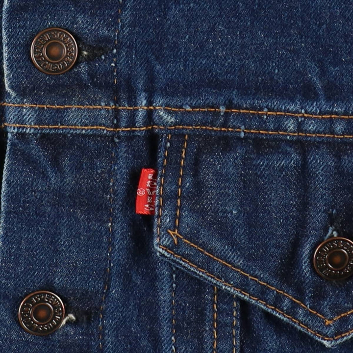 Vintage 1970'S Levi's 70505-0217 denim jacket, made in the USA, size small, men's cotton blue type Vintage Second Hand