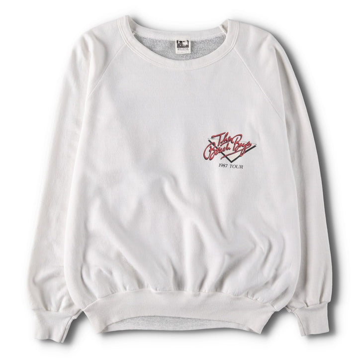 1980'S Intellectual The Beach Boys Band Sweatshirt, Made in Canada, Men's XL equivalent, Vintage cotton white type Vintage Second Hand