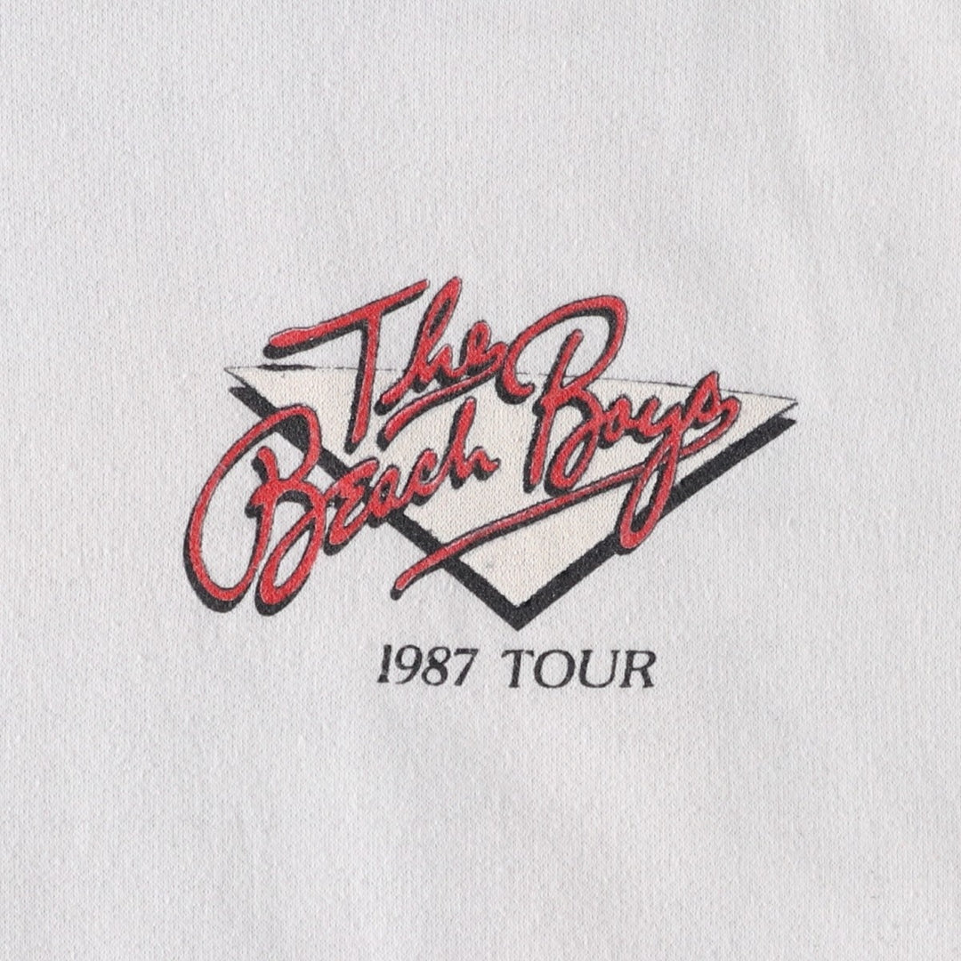 1980'S Intellectual The Beach Boys Band Sweatshirt, Made in Canada, Men's XL equivalent, Vintage cotton white type Vintage Second Hand