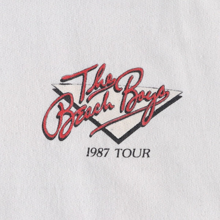 1980'S Intellectual The Beach Boys Band Sweatshirt, Made in Canada, Men's XL equivalent, Vintage cotton white type Vintage Second Hand
