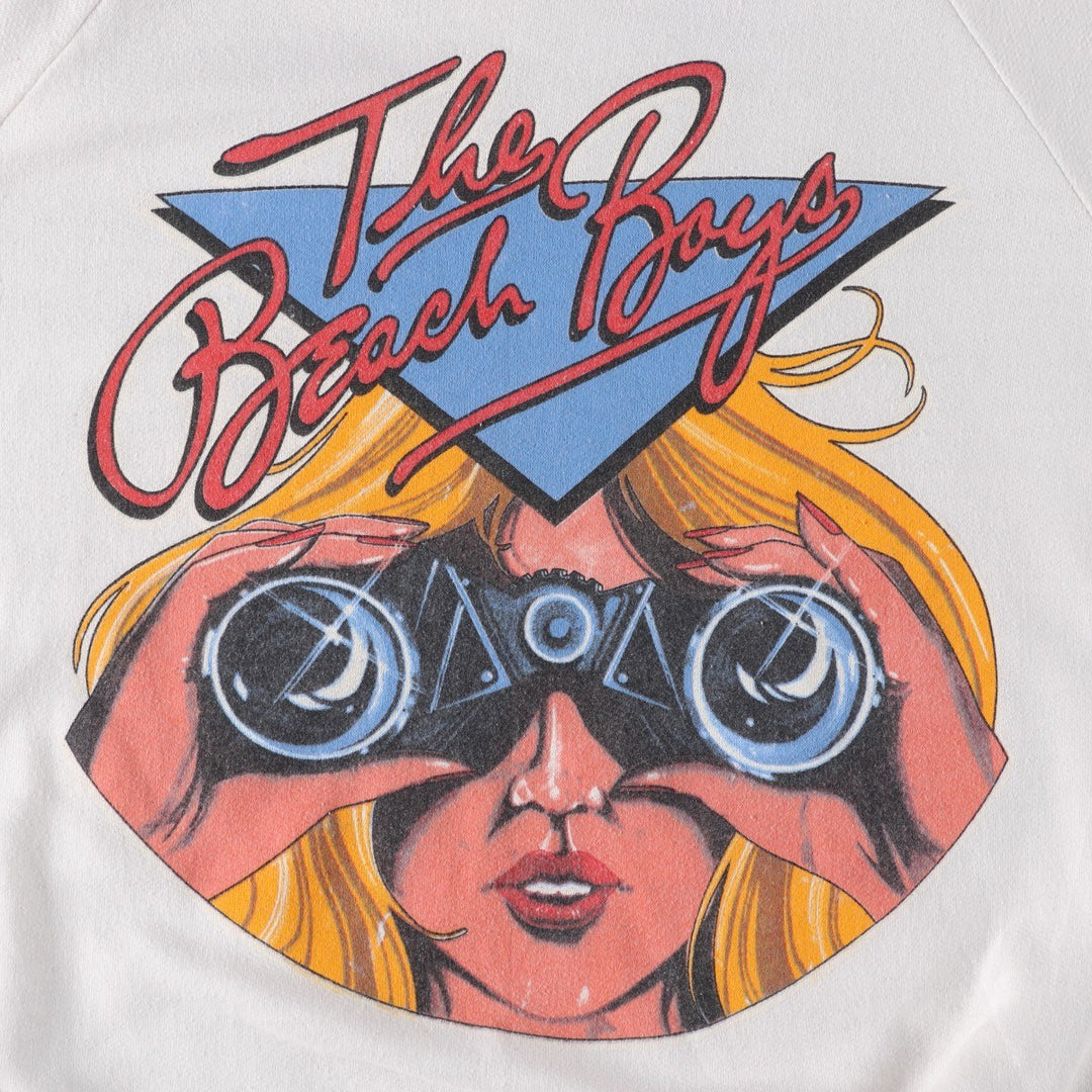 1980'S Intellectual The Beach Boys Band Sweatshirt, Made in Canada, Men's XL equivalent, Vintage cotton white type Vintage Second Hand