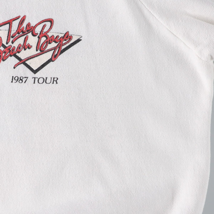 1980'S Intellectual The Beach Boys Band Sweatshirt, Made in Canada, Men's XL equivalent, Vintage cotton white type Vintage Second Hand