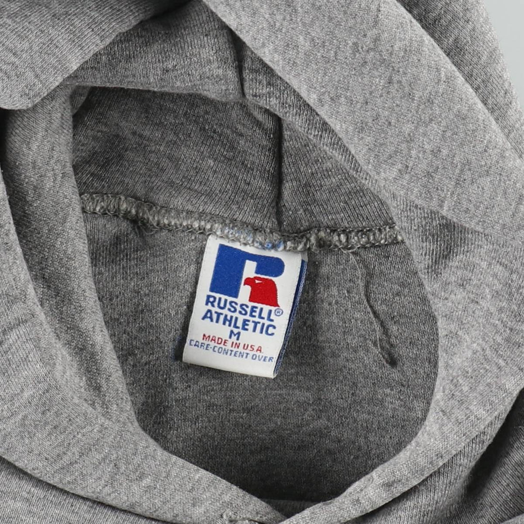 90'S Russell Double Face Plain Blank Sweatshirt Hoodie, Made in USA, Men's Size M (Equivalent), Vintage polyester gray type Vintage Second Hand