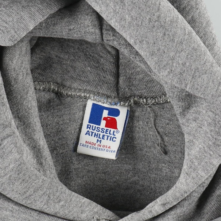 90'S Russell Double Face Plain Blank Sweatshirt Hoodie, Made in USA, Men's Size M (Equivalent), Vintage polyester gray type Vintage Second Hand