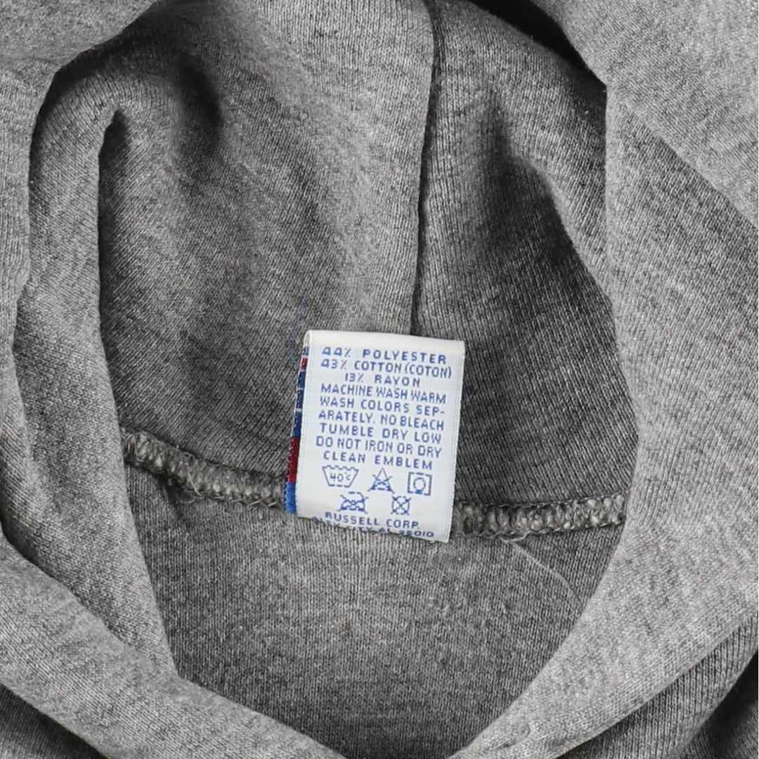 90'S Russell Double Face Plain Blank Sweatshirt Hoodie, Made in USA, Men's Size M (Equivalent), Vintage polyester gray type Vintage Second Hand