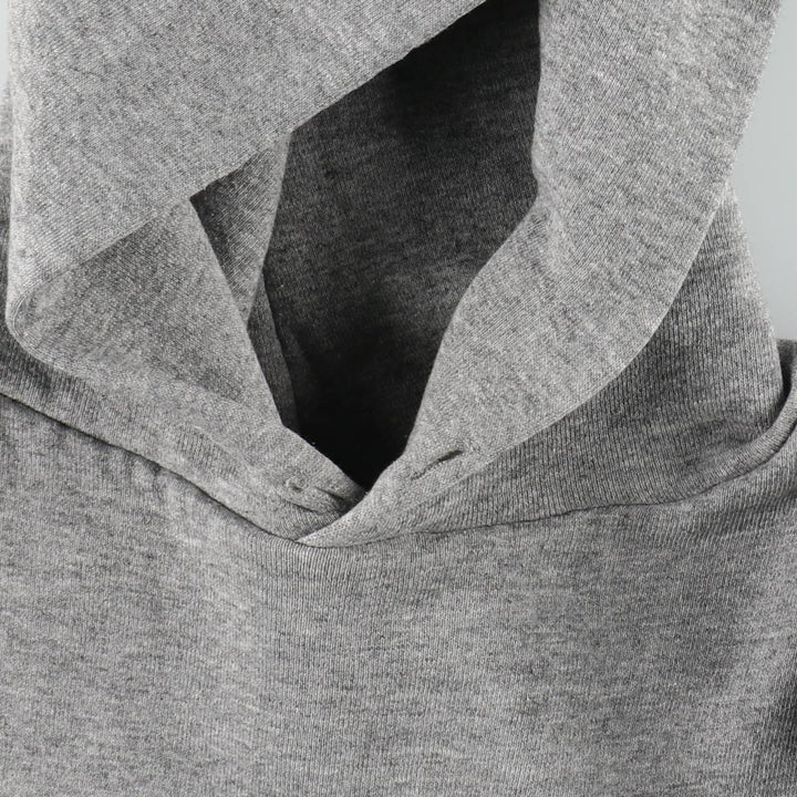 90'S Russell Double Face Plain Blank Sweatshirt Hoodie, Made in USA, Men's Size M (Equivalent), Vintage polyester gray type Vintage Second Hand