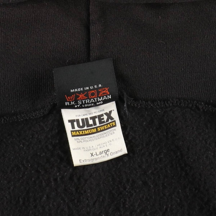 90'S Harley-Davidson Fire Pattern Full-Zip Sweatshirt Hoodie, Made in USA, Men's Size XL (approx.) cotton black type Vintage Second Hand