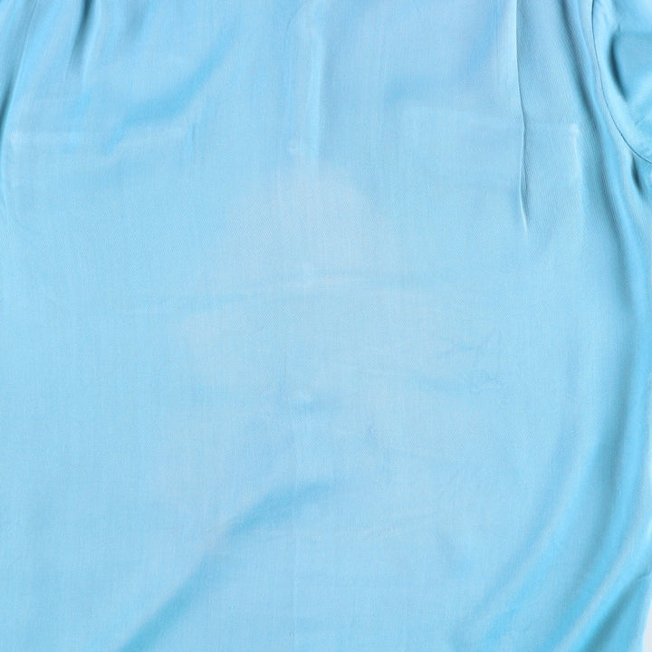 1950'S McGREGOR Long-Sleeve Open-Collar Boxy Shirt, Made in USA, Men's Size M (Equivalent), Vintage unclear Blue type light blue Vintage Second Hand