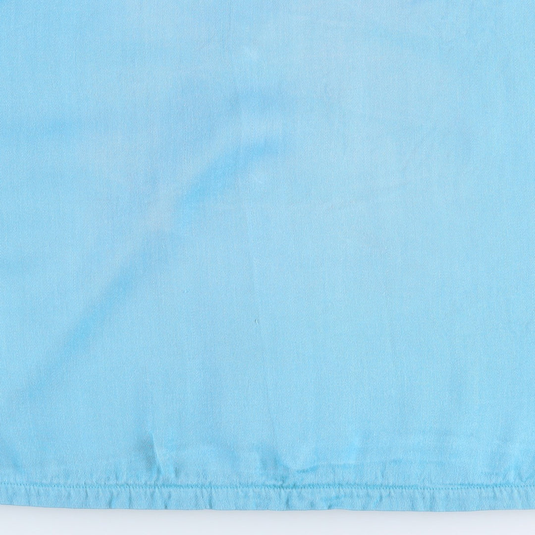 1950'S McGREGOR Long-Sleeve Open-Collar Boxy Shirt, Made in USA, Men's Size M (Equivalent), Vintage unclear Blue type light blue Vintage Second Hand
