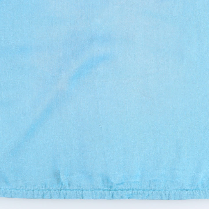 1950'S McGREGOR Long-Sleeve Open-Collar Boxy Shirt, Made in USA, Men's Size M (Equivalent), Vintage unclear Blue type light blue Vintage Second Hand