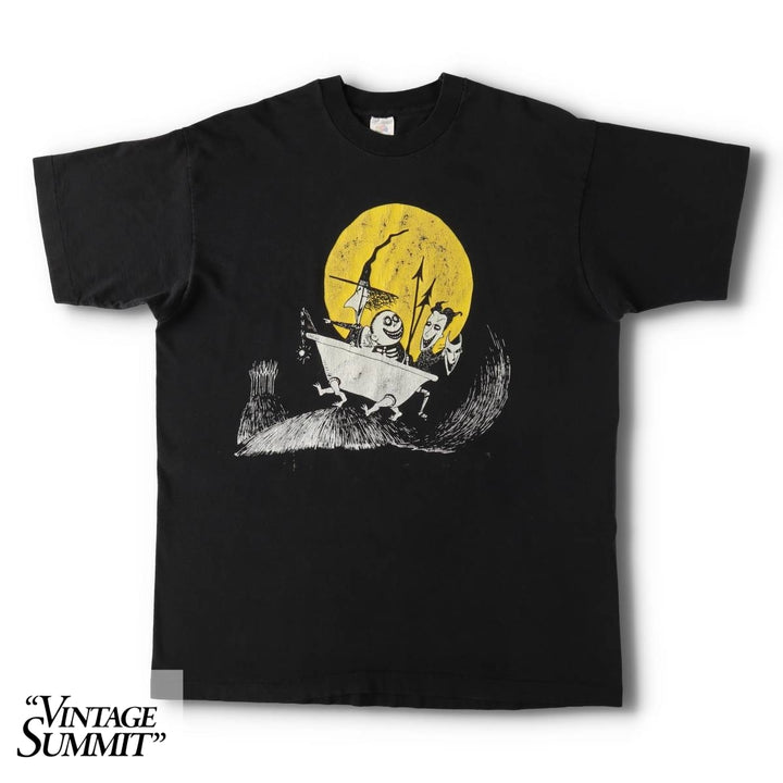 90'S Nightmare Before Christmas Rock Shock Barrel Character Print T-Shirt, Made in USA, Men's XL equivalent. cotton black type Vintage Second Hand