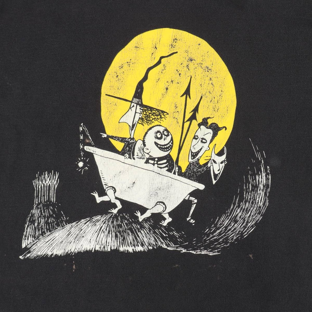 90'S Nightmare Before Christmas Rock Shock Barrel Character Print T-Shirt, Made in USA, Men's XL equivalent. cotton black type Vintage Second Hand