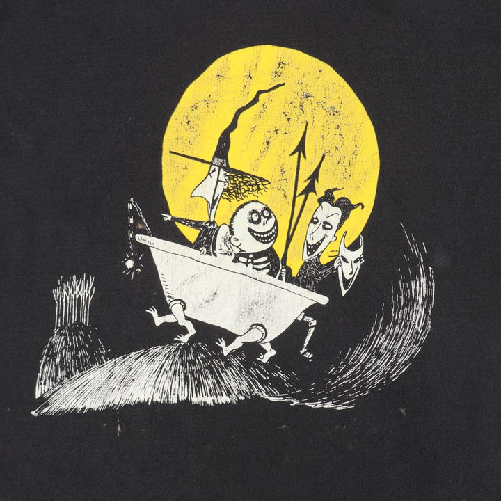 90'S Nightmare Before Christmas Rock Shock Barrel Character Print T-Shirt, Made in USA, Men's XL equivalent. cotton black type Vintage Second Hand